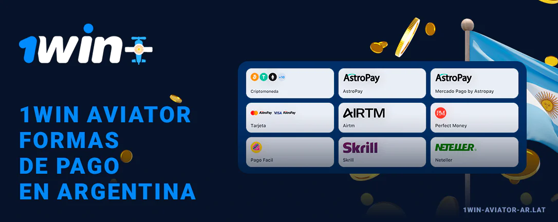 Opciones bancarias de 1Win Aviator en Argentina