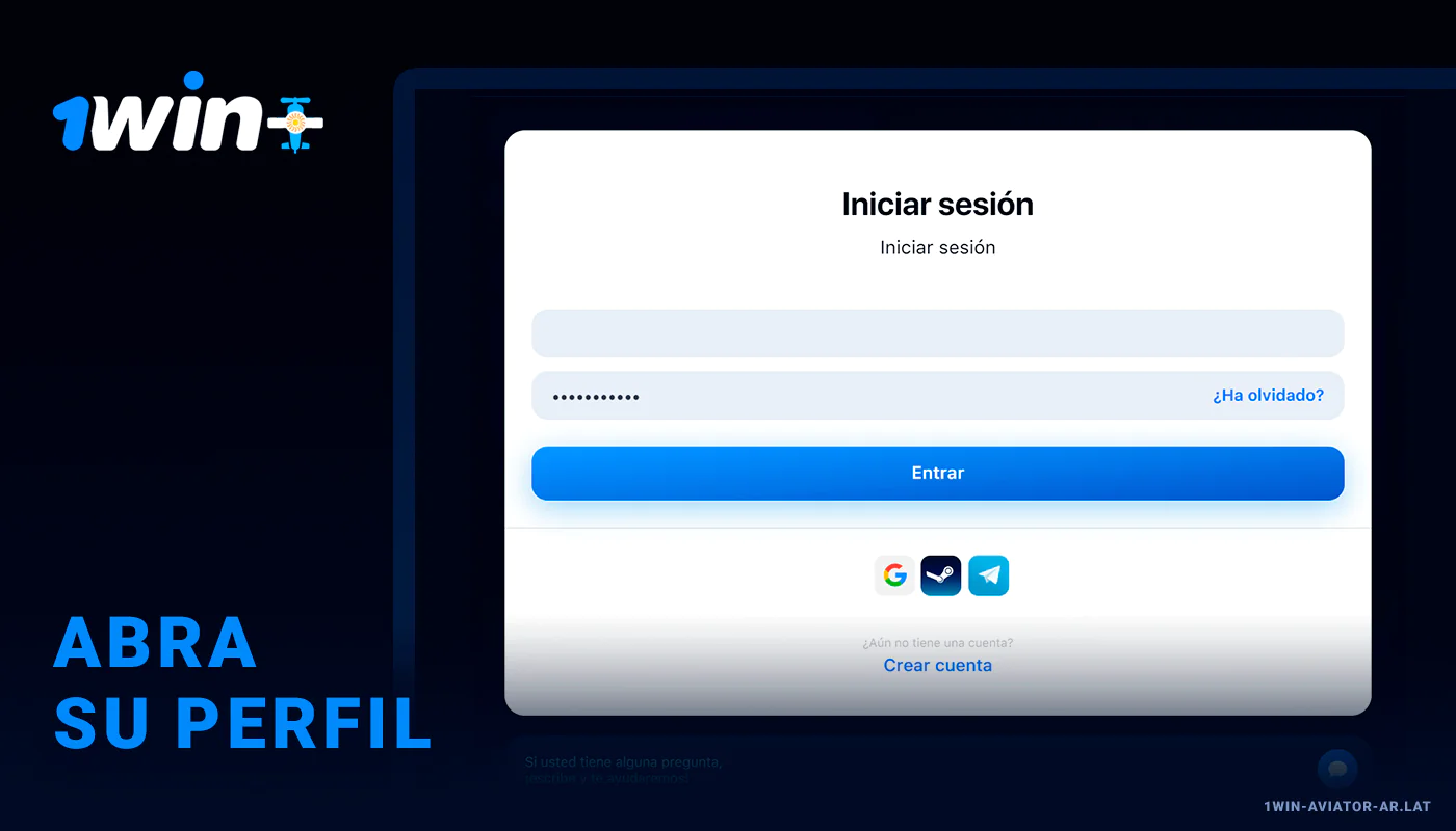 Inicie sesión o regístrese en 1Win para probar Aviator en modo Demostración