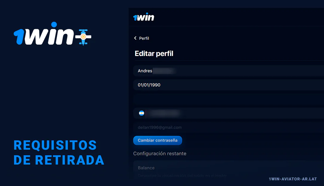 Verificación para operaciones bancarias: juego de casino 1Win Aviator
