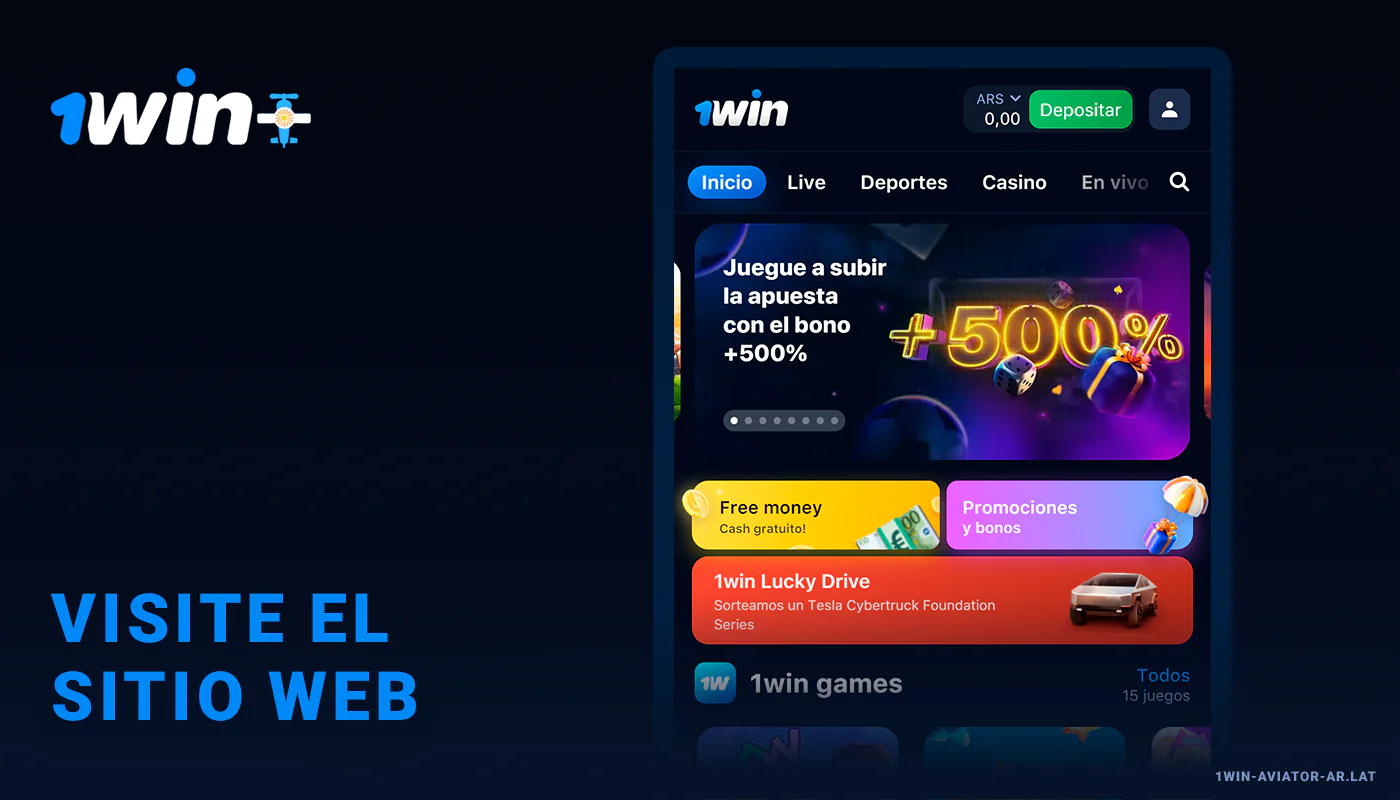 Visite el sitio web para descargar la aplicación ios - 1Win