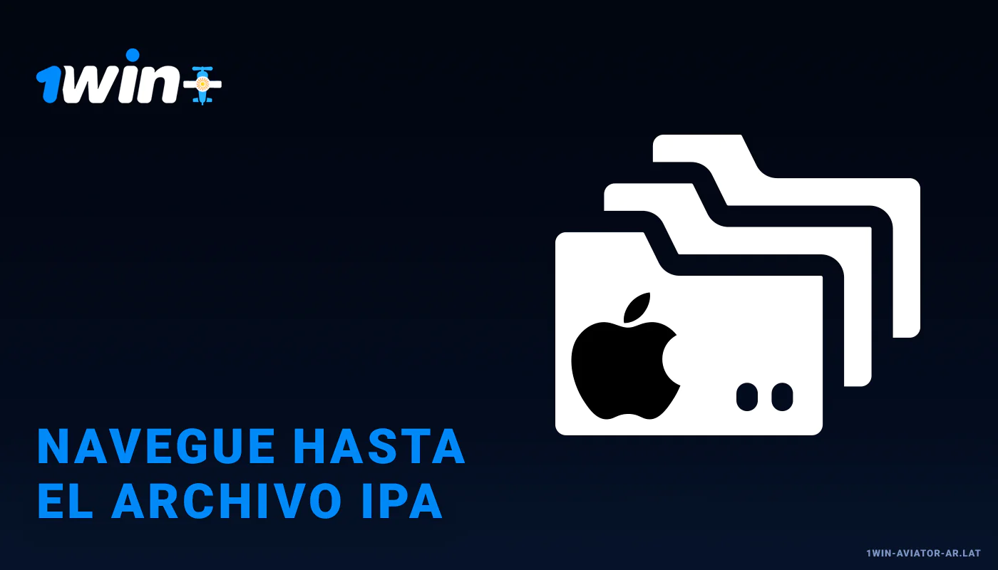 Busque el archivo de instalación de 1Win Aviator en la carpeta de descargas de iOS