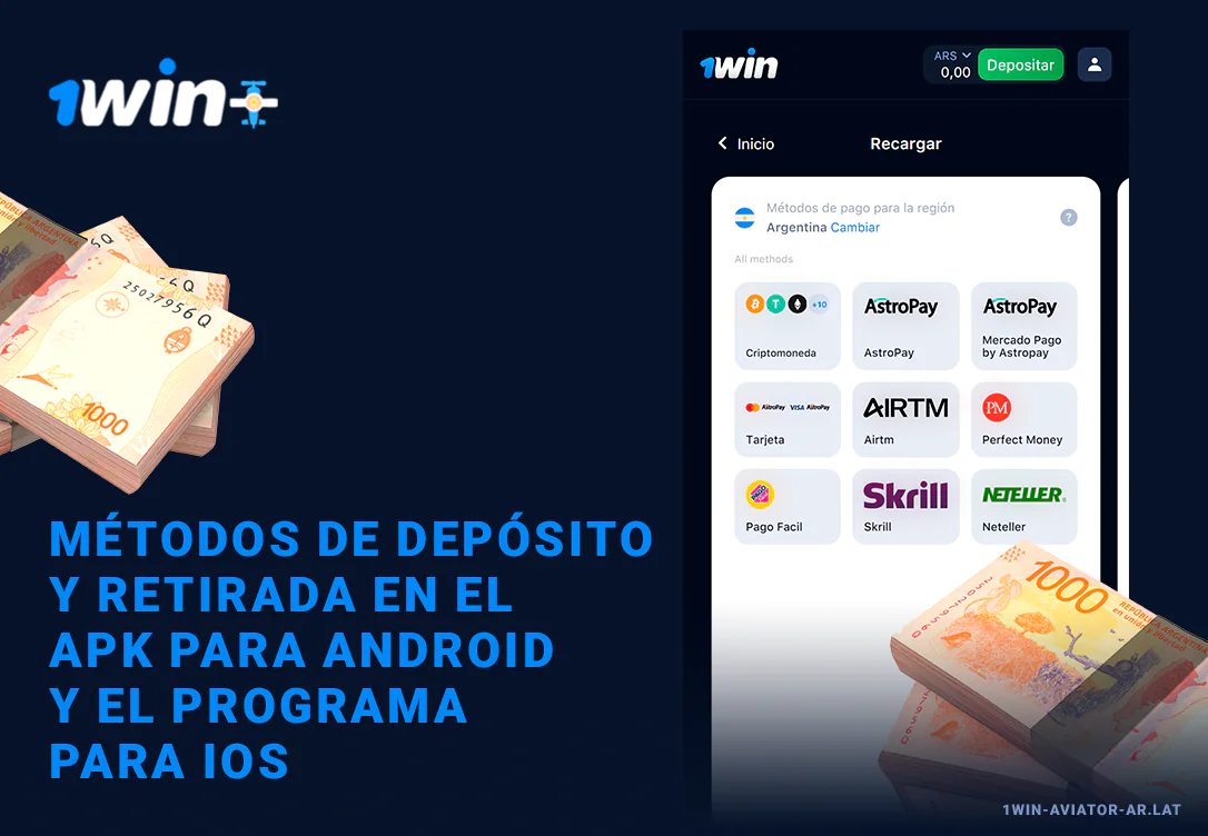 1Win App Aviator - Métodos de depósito y retiro para argentina